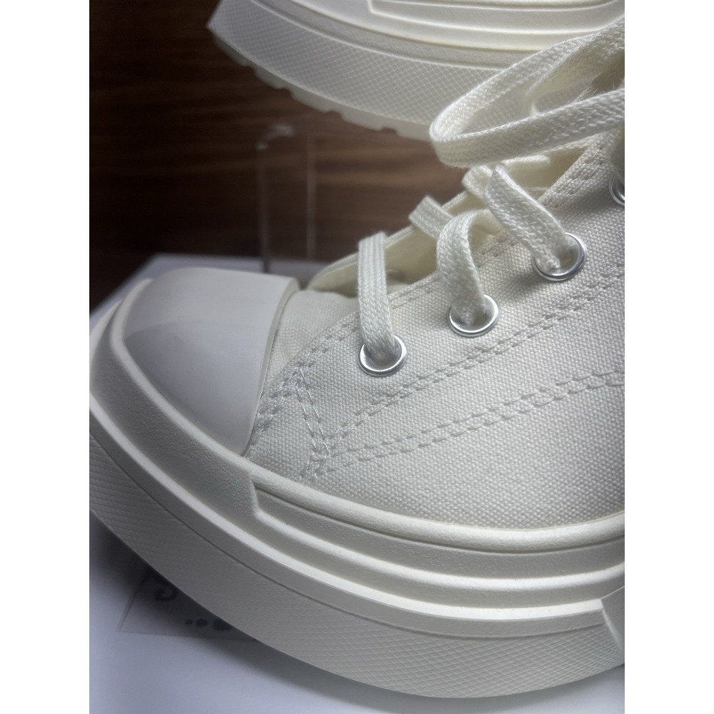 Converse Chuck 70 De Luxe Wedge Egret Women's Size 7.5 Platform Shoes NEW - Picture 3 of 10